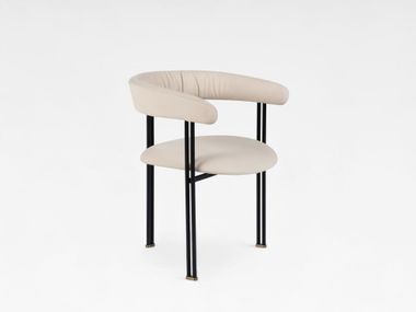 Silla de cuero con respaldo abierto MAIA Greenapple