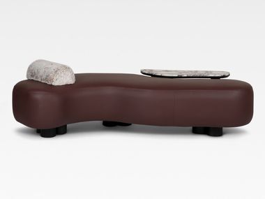 Upholstered leather day bed MINHO Greenapple