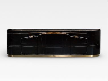 Sahara Noir marble sideboard with integrated lighting SAHARA Greenapple