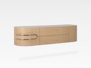 Suspended wooden sideboard OLIVAL Greenapple