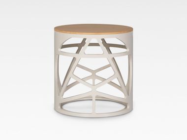 Mesa de centro redonda de carvalho PYRITE Greenapple
