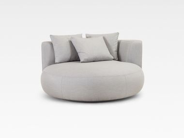 Round fabric garden sofa TWINS Greenapple
