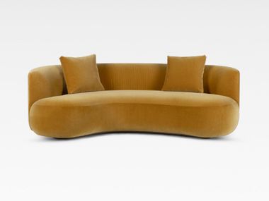 Curved fabric sofa TWINS Greenapple