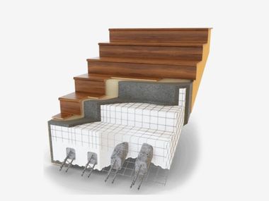 Panels for the construction of stair ramps PSCA STAIRCASE PANEL Greenwalls