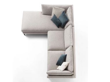 Fabric sofa with chaise longue with removable cover ALPHA Gruppo Fox