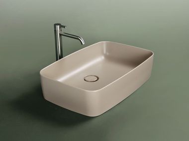 Countertop rectangular ceramic washbasin ESY Gruppo Geromin