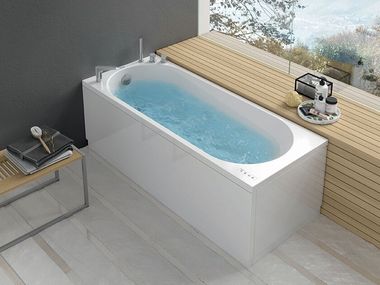 Hydromassage-Badewanne Eckbadewanne Badewanne NOVA Gruppo Geromin