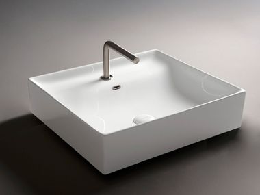 Countertop rectangular ceramic washbasin WINK Gruppo Geromin
