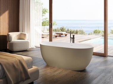Oval freestanding Solid Surface bathtub CALYPSO Gruppo Treesse