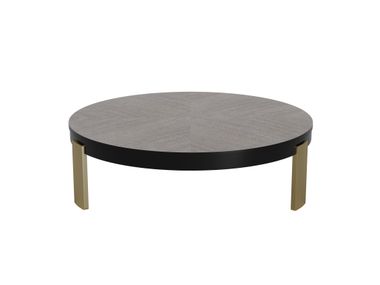 Mesa de centro de café redonda baixa de madeira DD8506 Guerra Vanni