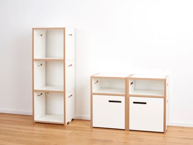 Tojo Möbel, HALBSTARK Libreria a giorno componibile in MDF