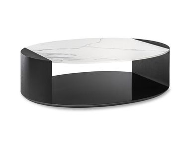 Oval central coffee table with storage space RATIO HC28 maison