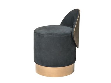 Round nabuk pouf HEGE Shake