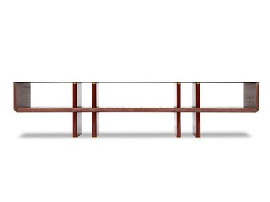 Doppelseitiges TV-Möbel aus Holz und Glas BRIDGE HESSENTIA