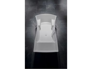Freistehende Badewanne aus Cristalplant® mit Sitz ES-1600 / ESSENZA HIDEO