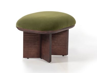 Poggiapiedi rettangolare imbottito in velluto LANDSCAPE HOTHING