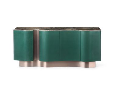 HDF sideboard with coplanar doors and marble top STREAM HOTHING