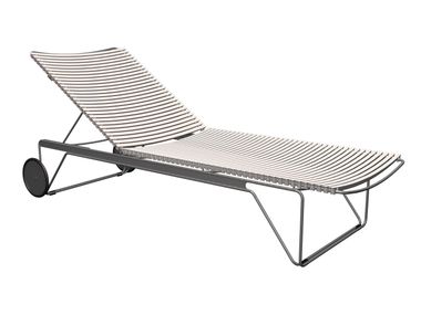 Lettino da giardino reclinabile con ruote CLICK HOUE
