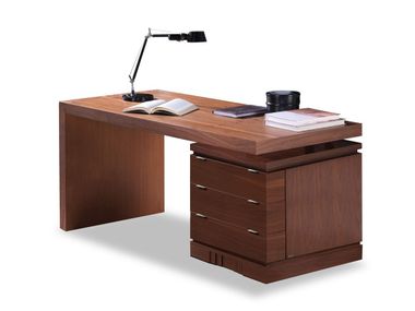 Rectangular wooden writing desk with drawers CITY HURTADO