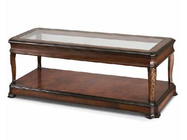 Rectangular wood and glass coffee table DALI HURTADO