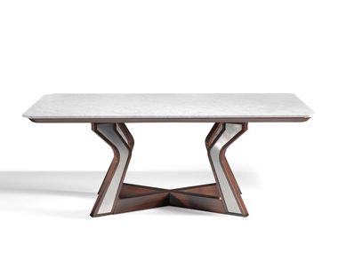 Fixed rectangular marble table EMERALD HURTADO