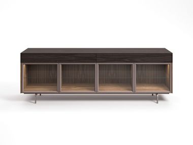 Sideboard aus Holz und Glas mit Flügeltüren und Schubladen LINK HURTADO