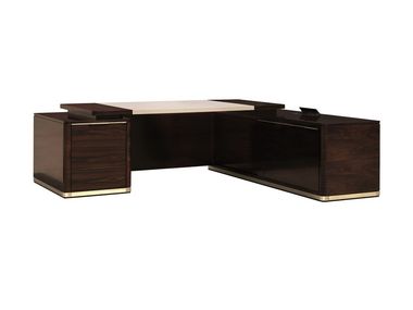L-shaped wooden executive desk SANTA BARBARA HURTADO