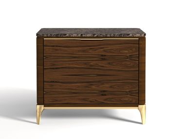 Comodino in legno e marmo con cassetti SOHO HURTADO