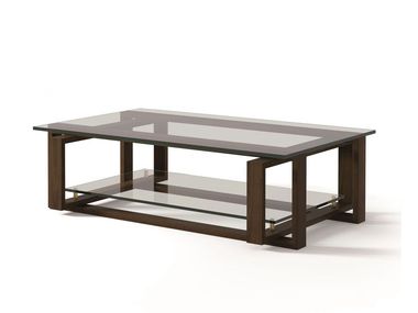 Rectangular low glass central coffee table SOHO HURTADO