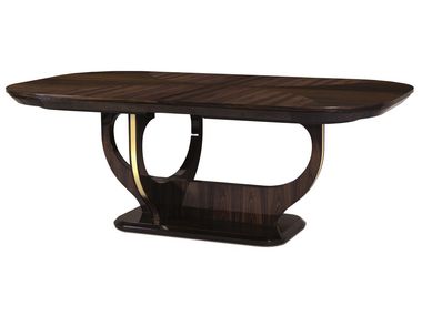 Extending wooden table with sculptural base SOHO HURTADO