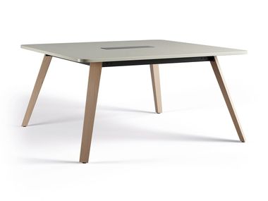 Melamine-faced chipboard meeting table with cable management ALTITUDE Harmony Group