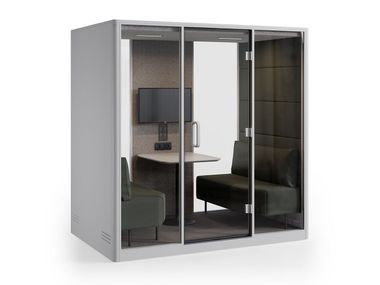 Multi-person fabric acoustic office pod CALMA Harmony Group