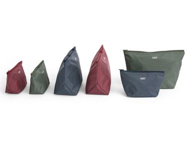 Recycled plastic bag GRID POUCH Hay