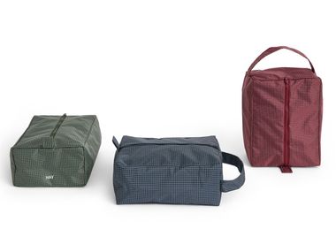 Recycled plastic bag GRID WASH BAG Hay