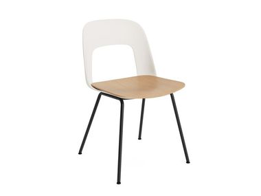 Sedia in polipropilene con sedile in legno LAYOUT 112 Hay