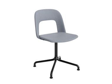 Upholstered trestle-based swivel polypropylene chair LAYOUT 154 Hay