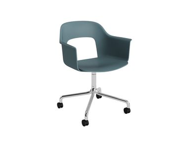 Sedia su trespolo in polipropilene con ruote con braccioli LAYOUT 261 Hay