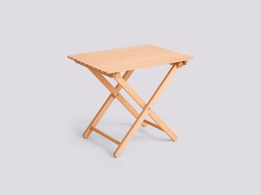 Folding beech garden side table OUTDOOR MARKET FOLDING TABLE Hay