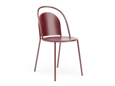 Stackable powder coated steel garden chair DUNE Hayche