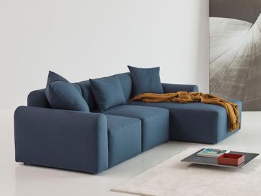 Modular 3 seater fabric sofa with chaise longue ELA+2 Hayche