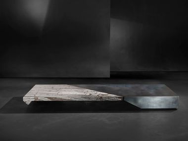 Rectangular low stone coffee table INTERLUDE Henge
