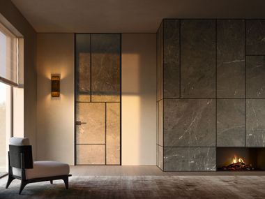 HenryGlass, MANHATTAN UP Porta a battente materica