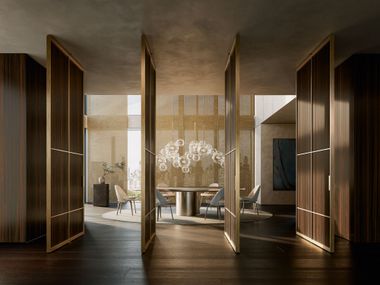 HenryGlass, MANHATTAN UP Porta a bilico materica