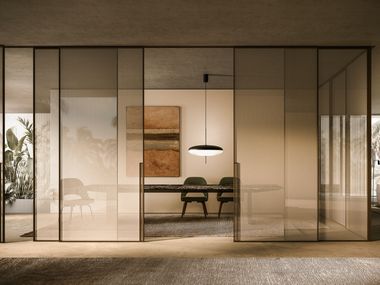 Framed glass sliding door MANHATTAN HenryGlass