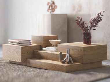 Rectangular central coffee table RISE Hermhaus