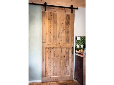 Innenschiebetür aus wiederverwendetem Holz ALTHOLZ SCHIEBETÜREN Historisch Hout