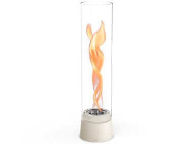 Bioethanol freestanding Borosilicate glass fireplace SPIN AIR 900/1200 - CREAM höfats