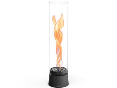 Bioethanol freestanding Borosilicate glass fireplace SPIN AIR 900/1200 - MAT BLACK höfats
