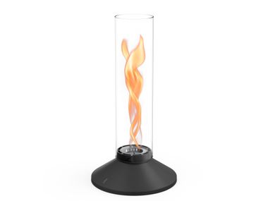 Bioethanol freestanding Borosilicate glass fireplace SPIN X 900 / 1200 BLACK höfats