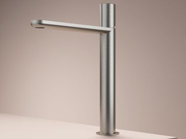Mezclador de lavabo alto de sobre encimera monomando de acero inoxidable GENT GT003H Hotbath
